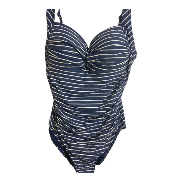 Niptuck one piece Joanne twist front striped bathing suit. Size 6 Australia - Picture 4 of 11